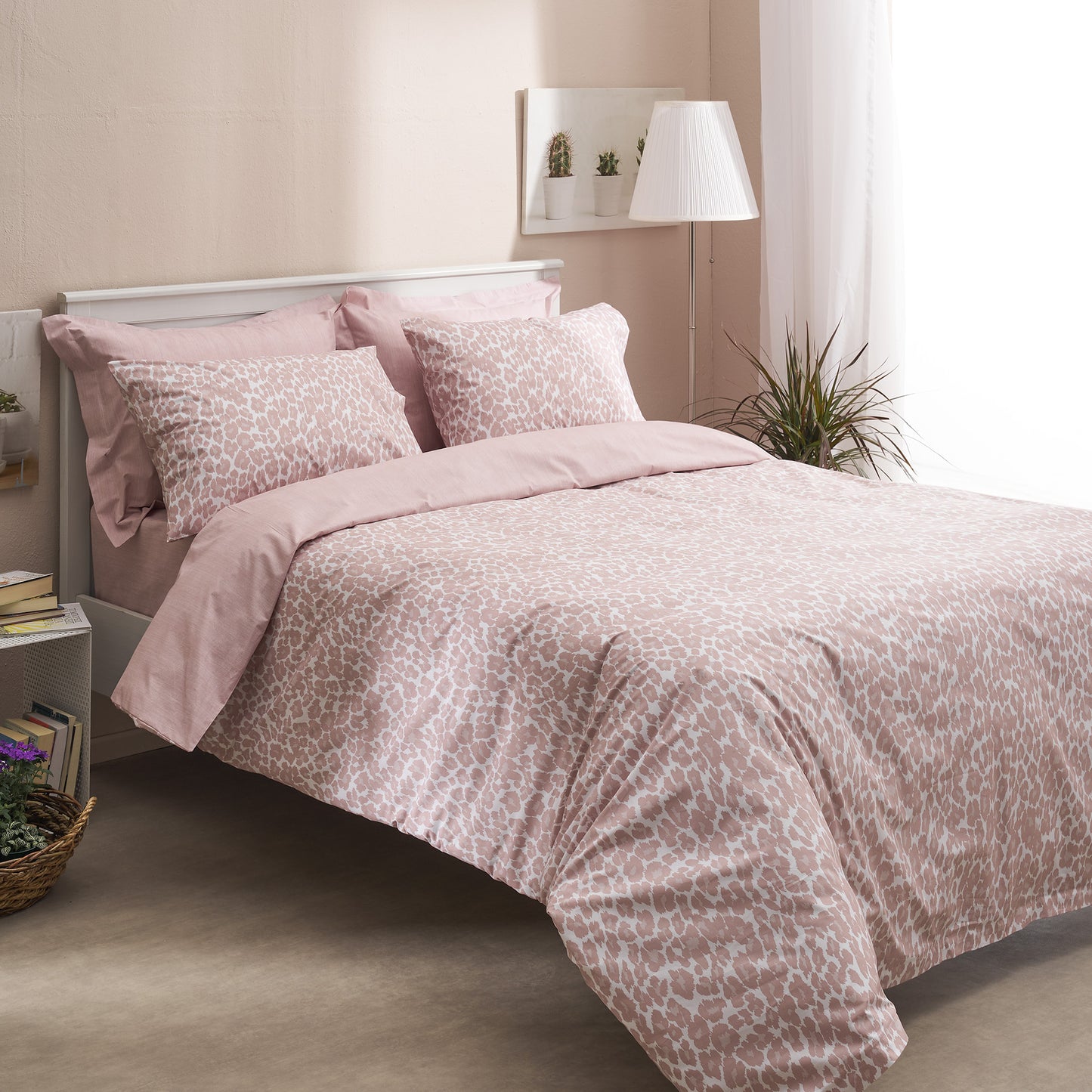 Πάπλωμα Υπέρδιπλο 220x230εκ. Salonica Leopar (Ροζ)