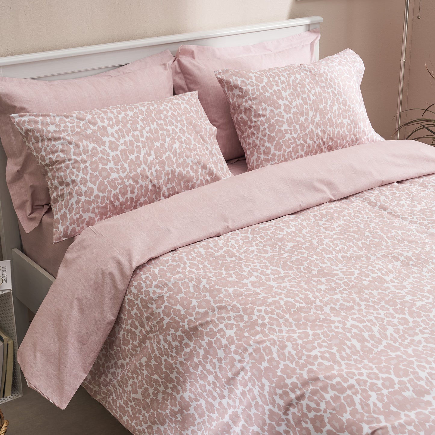 Πάπλωμα Μονό 160x230εκ. Salonica Leopar (Ροζ)