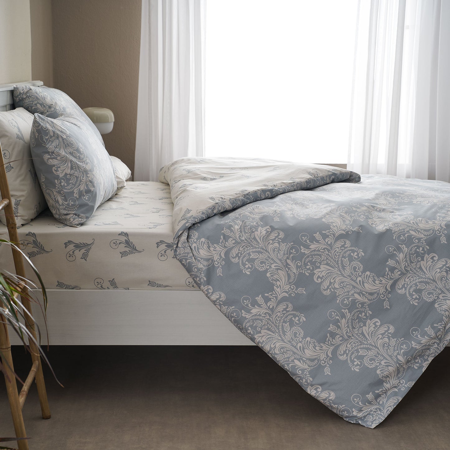 Μαξιλαροθήκες Salonica Δαντέλα (Γαλάζιο) Σχέδιο Κατωσέντονο