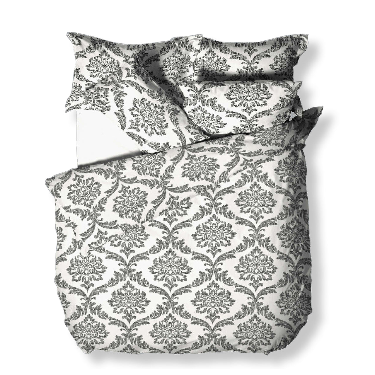 Σετ Διπλό 200x260εκ. Cotton stories Rococo (Μαύρο)