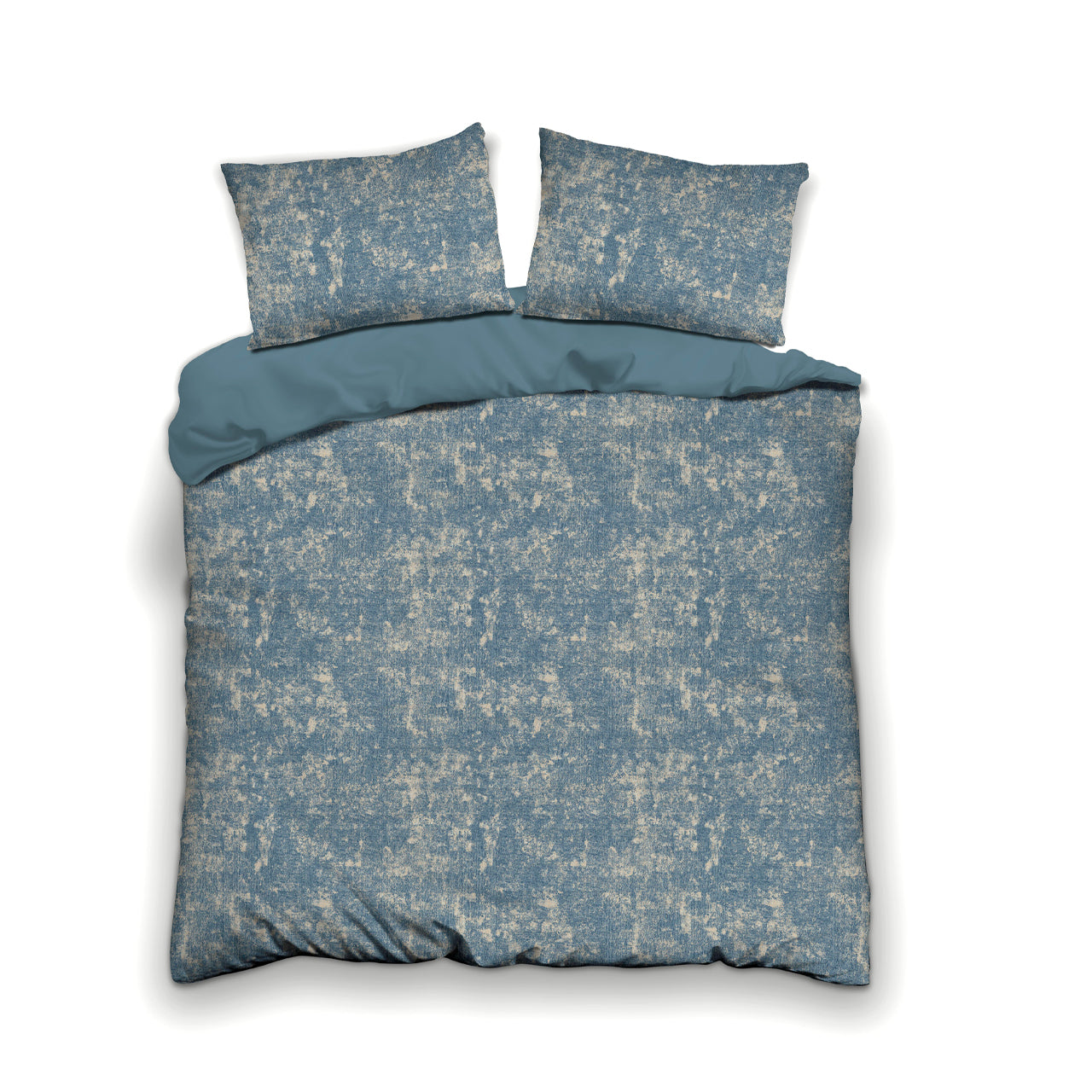 Σετ king size 240x260εκ. Cotton stories Υφή (Μπλε)