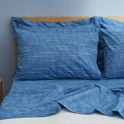 Μαξιλαροθήκες Salonica Κουκκίδες (Μπλε)