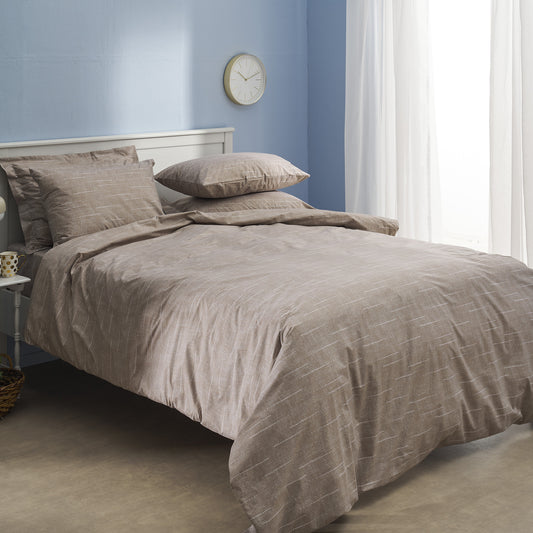 Σεντόνι Διπλό 200x260εκ. Salonica Κουκκίδες (Καφέ)