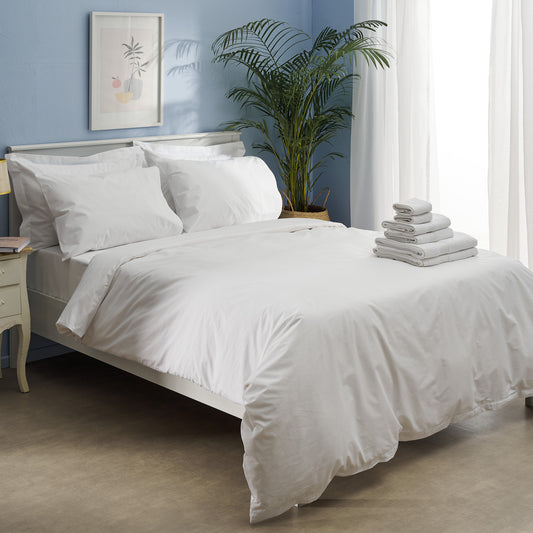 Σεντόνι King Size 250x270εκ Salonica Λευκό