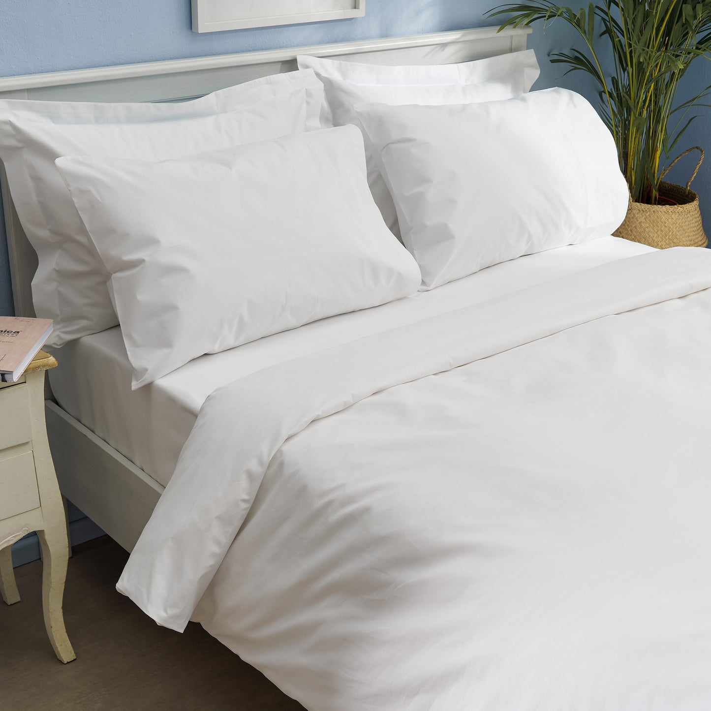 Παπλωματοθήκη Μονή 160x240εκ. Salonica Λευκό