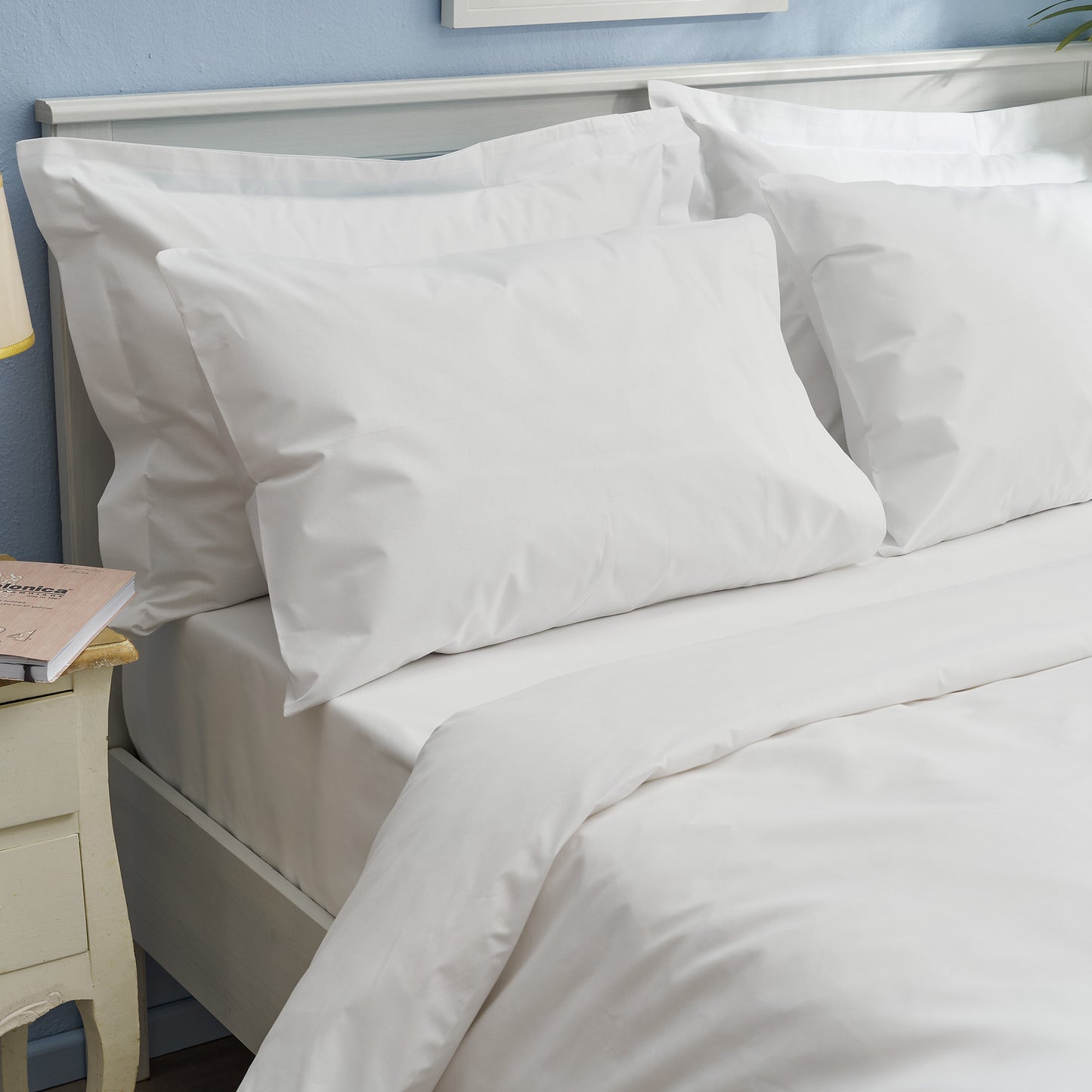 Παπλωματοθήκη Μονή 160x240εκ. Salonica Λευκό