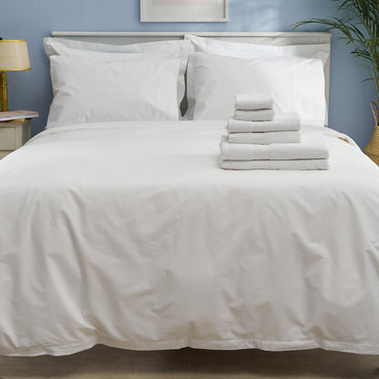 Παπλωματοθήκη Μονή 160x240εκ. Salonica Λευκό