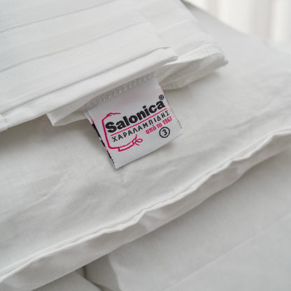 Παπλωματοθήκη Μονή 160x240εκ. Salonica Λευκό