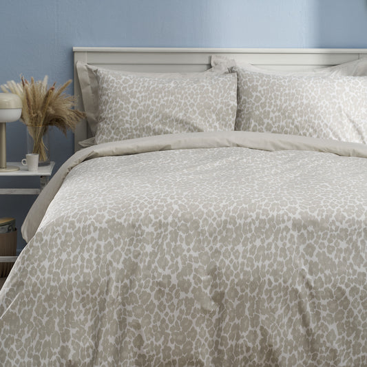 Παπλωματοθήκη Διπλή 200x240εκ. Salonica Leopar (Μπεζ)