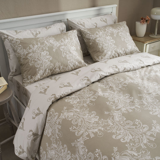 Μαξιλαροθήκες Salonica Δαντέλα (Μπεζ) Σχέδιο Κατωσέντονο