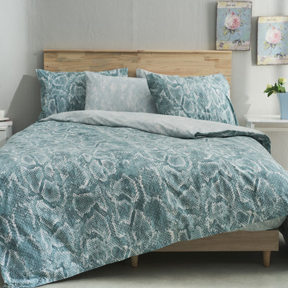 Σεντόνι Υπέρδιπλο με Λάστιχο 180x200+30εκ. Salonica Sahara (Τιρκουάζ) Σχέδιο Πανωσέντονο