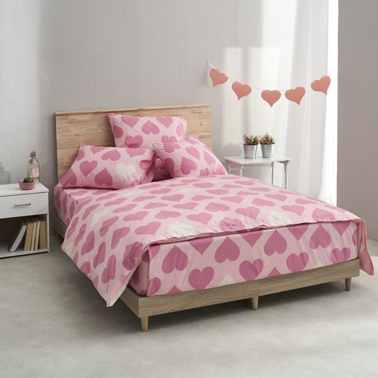 Πάπλωμα Μονό 160x230εκ. Salonica Love (Ροζ)