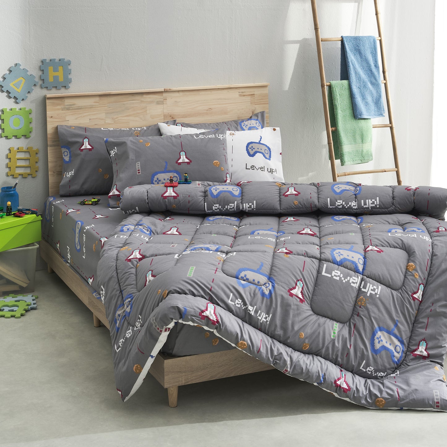 Πάπλωμα Μονό 160x230εκ. Salonica Mindcraft (Γκρι)