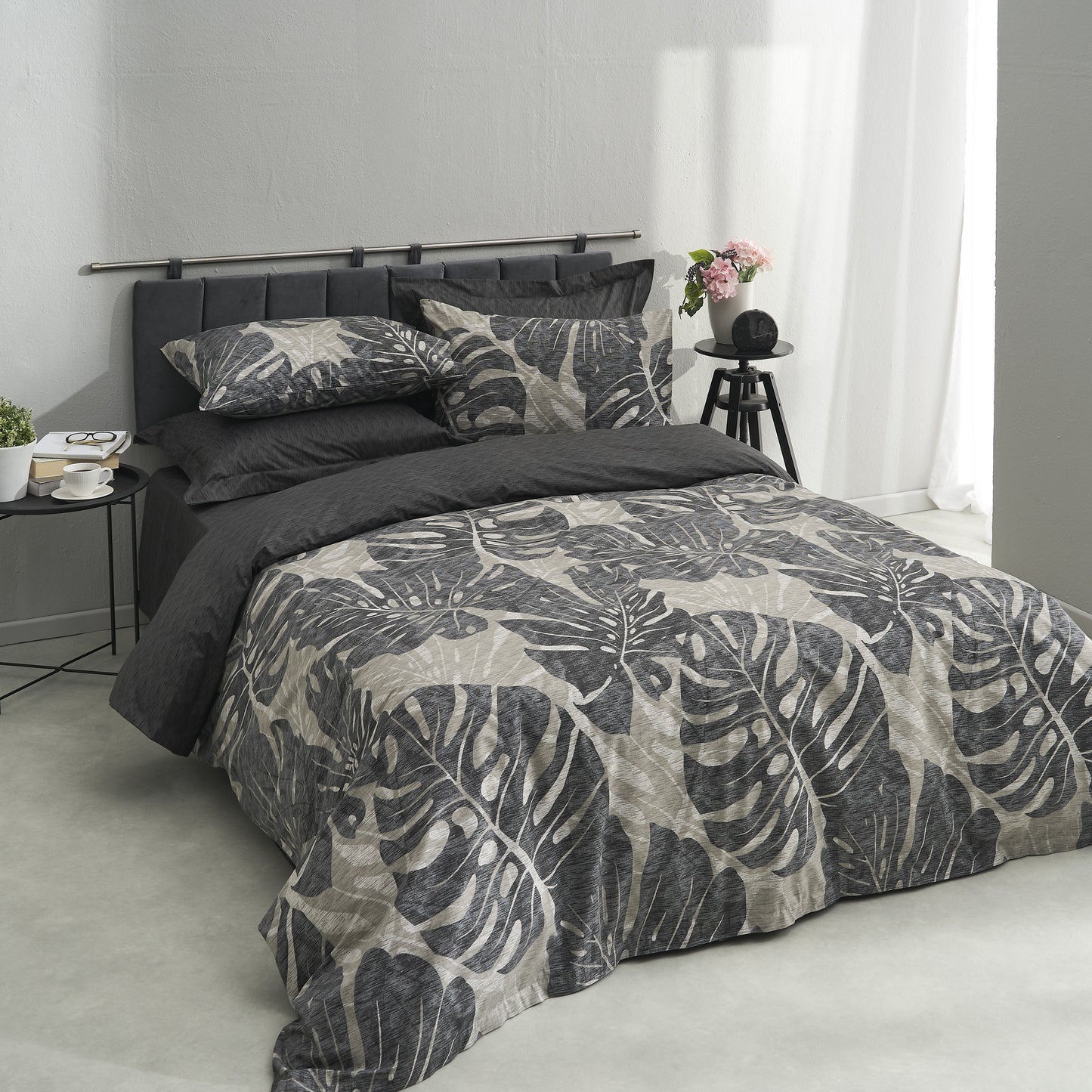 Πάπλωμα Υπέρδιπλο 220x230εκ. Salonica Όαση (Γκρι)