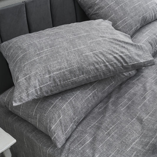 Μαξιλαροθήκες Salonica Κουκκίδες (Γκρι)