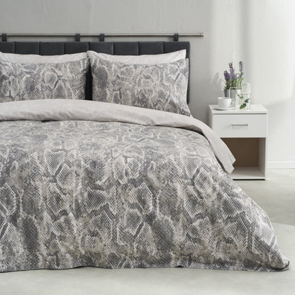 Σεντόνι Διπλό με Λάστιχο 160x200+30εκ. Salonica Sahara (Γκρι) Σχέδιο Κατωσέντονο