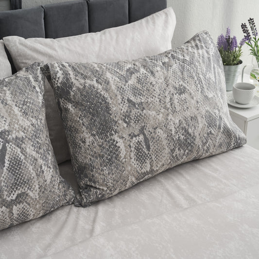 Μαξιλαροθήκες Salonica Sahara (Γκρι) Σχέδιο Κατωσέντονο