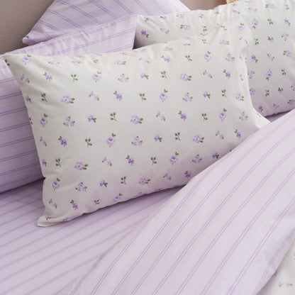 Μαξιλαροθήκες Salonica Άνοιξη (Λιλά) Σχέδιο Κατωσέντονο