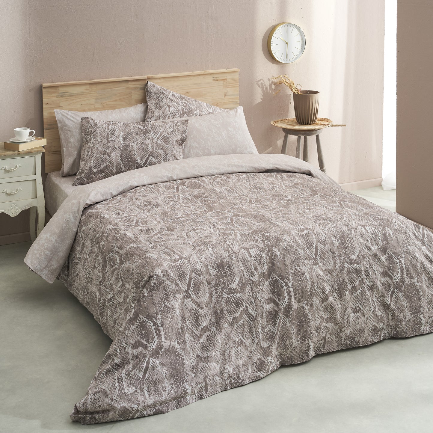 Σεντόνι Διπλό 200x260εκ. Salonica Sahara (Μπεζ) Σχέδιο Πανωσέντονο