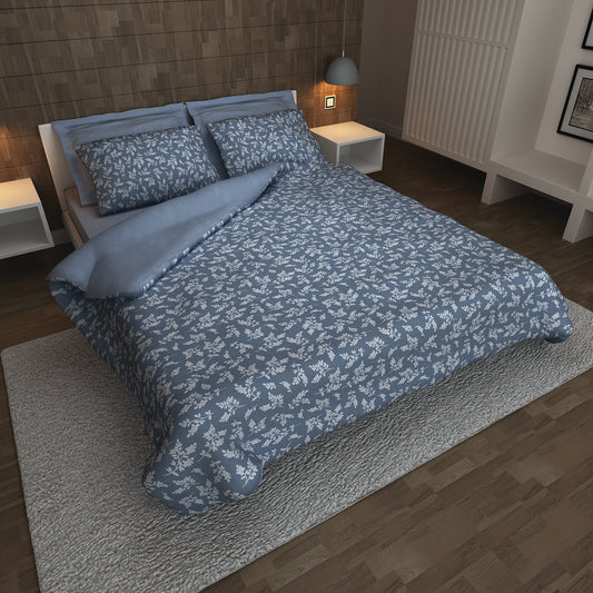 Σετ Διπλό 200x260εκ. Cotton stories Βελανιδιά (Μπλε)