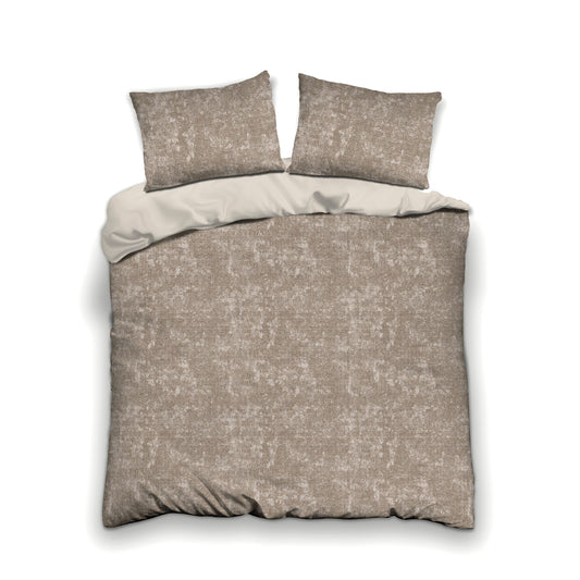 Σετ Διπλό 200x260εκ. Cotton stories Υφή (Καφέ)
