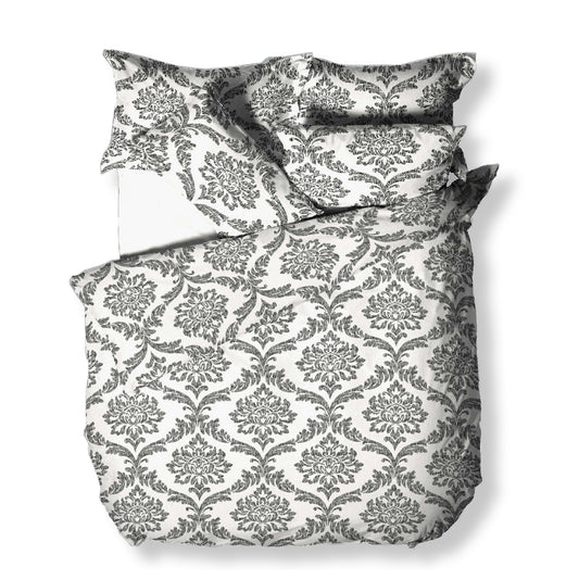 Σετ Διπλό 200x260εκ. Cotton stories Rococo (Μαύρο)