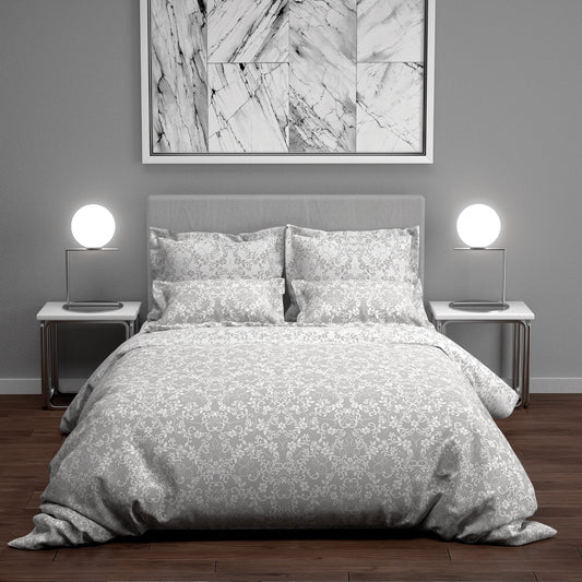 Παπλωματοθήκη Υπέρδιπλή 220x240εκ. Salonica Σελήνη (Γκρι)