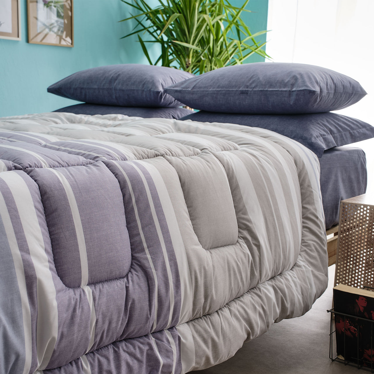 Πάπλωμα Lines (Γκρι)