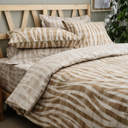 Σεντόνι Μονό 160x260εκ. Salonica Safari (Καφέ) Σχέδιο Πανωσέντονο