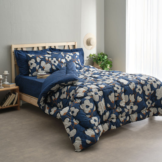 Πάπλωμα Μονό 160x230εκ. Salonica Ακουαρέλα (Μπλε)