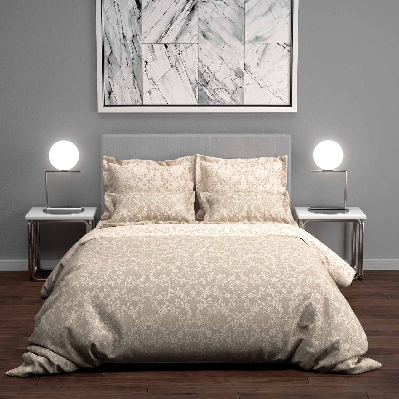 Πάπλωμα Μονό 160x230εκ. Salonica Σελήνη (Μπεζ)