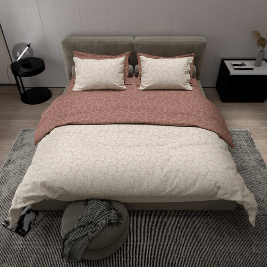 Παπλωματοθήκη Διπλή 200x240εκ. Salonica Κέντημα (Κόκκινο)